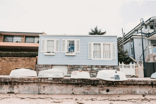 Blue beach house
