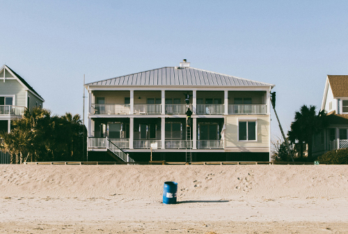 White beach house
