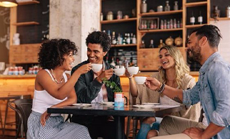 Customers sitting